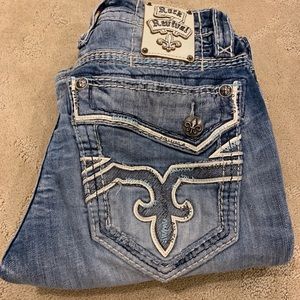 Men’s rock revival jeans.